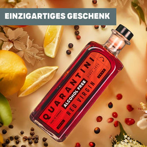 Black Gin + Black Virgin + Red + Virgin (alkoholfreie Gin-Alternative)