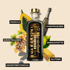 Quarantini Black Glitzer Edition