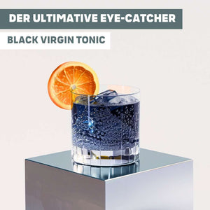 Black Gin + Black Virgin + Red + Virgin (alkoholfreie Gin-Alternative)