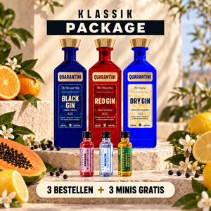 Quarantini 3er Package Klassik Red, Dry, Black + 3 Minis geschenkt