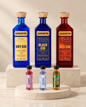 Quarantini 3er Package Klassik Red, Dry, Black + 3 Minis geschenkt