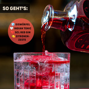 1x Red Gin + 2x Gemellii Mischgetränke